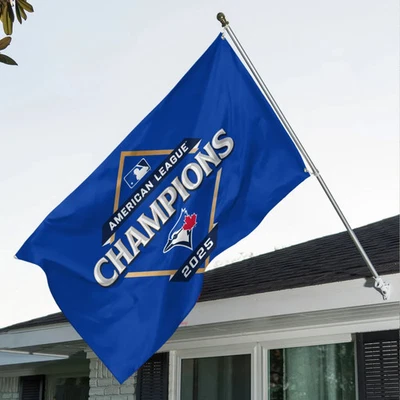 Toront0 Blue Jays WinCraft 2025 American League Champions 3D Double-side Flag - Image 1 of 3