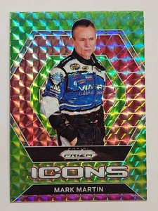 2022 Panini Prizm NASCAR Racing Icons #90 Mark Martin Reactive Green Prizm - Foto 1 di 2