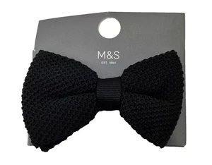 MARKS & SPENCER schöne schwarze Smart Party Polyester Dickie Fliege für Herren - Bild 1 von 2