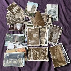 Postcards Of Buildings (74) Mainly Religious Church Abbey Castle Windmill Bundle - Picture 1 of 13