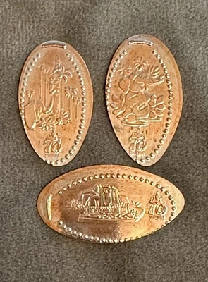 Disneyland 70th Anniversary Pressed Pennies Set Of 3 Of Jungle Cruise - Image 1 of 4