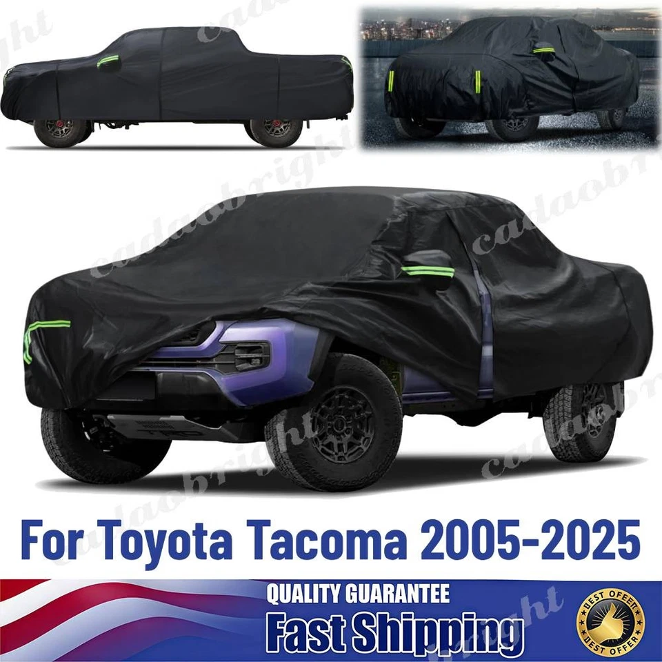 Waterproof All Weather Car Cover Custom Fit for Toyota Tacoma 2005-2025 Foto 1 de 4