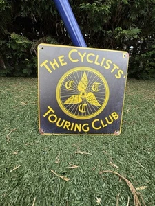 The Cyclists Tourists Club Steel Sign 8 x 8 inches - Picture 1 of 1