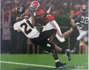University of Alabama Crimson Tide Tyrone Prothro Open Edition Print The Catch - Picture 1 of 14