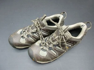 Keen Womens Size 9 Brown Leather Lace-Up Walking Hiking Trail Shoes 2B - Picture 1 of 9