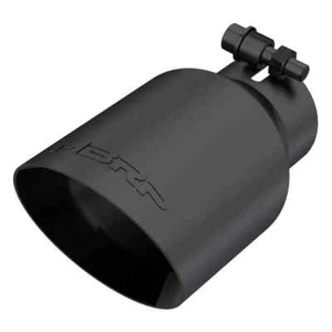 MBRP T5123BLK Stainless Steel Black Angled Round 2.5 inch Universal Exhaust Tip - Picture 1 of 2