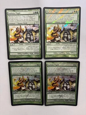 MTG 4X PROMO DCI FOIL BUDOKA PUPIL NM MAGIC THE GATHERING RELEASE KAMIGAWA - Image 1 of 4
