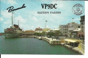Tarjeta de radio sello Bermuda QSL 1962 - Imagen 1 de 2