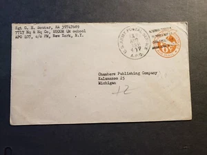 APO 407 MUNICH, GERMANY 1951 KOREAN WAR Army Cover 7717 Hq EUCOM QM School - Picture 1 of 2
