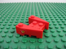 LEGO Red Wedge 3 1/2  x 4 w/Stud Notch & Small Horse Sticker Ferrari 8144 #50373