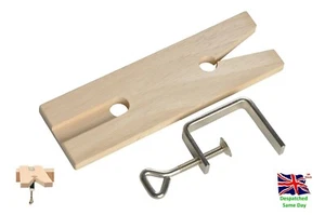 “V” Slot Wooden Bench Pin With “C” Shape Metal Fixing Clamp - Picture 1 of 3