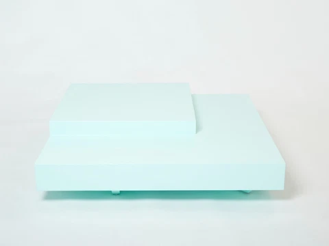 Willy Rizzo light mint green lacquer square coffee table 1970s Cover