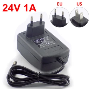 24V 1A Power Supply Adapter AC/DC Transformer Wall Charger Plug led strip light - Picture 1 of 7