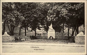 UFFENHEIM Partie Krieger Denkmal um 1910 Postkarte Verlag Beröa Buchhandlung - Bild 1 von 2