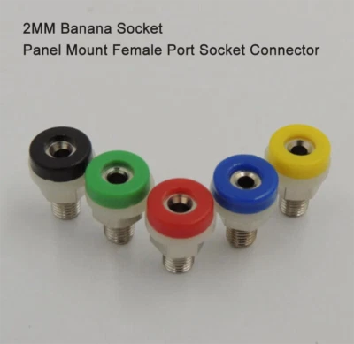 2MM Banana Socket Panel Mount Female Port Socket Connector Select Colour Choice - image 1 of 4