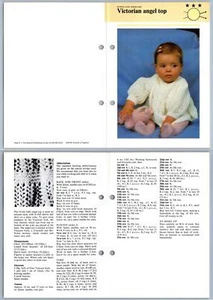 Victorian Angel Top - Babies - 1979 Odhams Knitting Collection Pattern Card - Picture 1 of 1