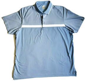 Callaway Golf Polo Shirt Men's Big 2X Gray Opti•Dri Short Sleeve Striped Logo