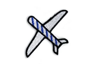 Airplane Patch Travel Iron-on Airplane Badge Embroidered - Picture 1 of 3