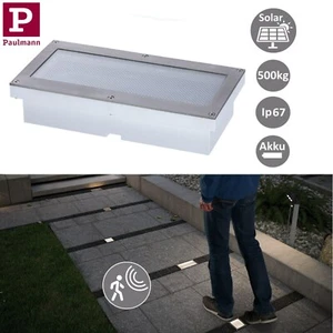 Paulmann LED Solar Bodeneinbauleuchten Aron 20x10cm mit Bewegungsmelder 2 Modi - Bild 1 von 11