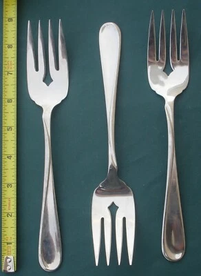 FLIGHT RELIANCE 3 Cold Meat Forks Oneida  USA Stainless Flatware 8 5/8" - Image 1 of 3