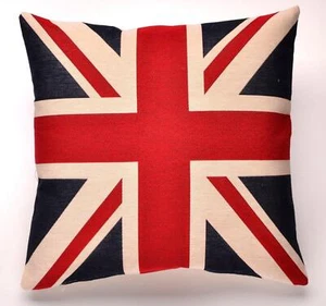 Funda Cojín Tapiz Tejido Bandera Británica Union Jack 18" x 18" (45cm x 45cm) - Imagen 1 de 4