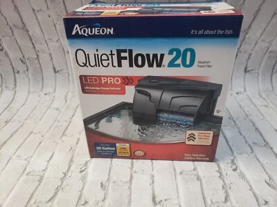 AQUEON QuietFlow 20 LED Pro Aquarium Power Filter For Up To 30 Gallon Aquariums - Image 1 of 2