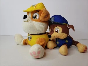 Paw Patrol Rubble And Chase Plush Lot  - Picture 1 of 3