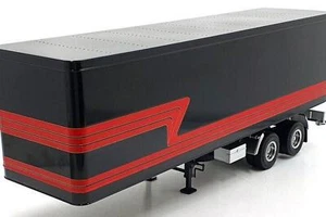 Road Kings Semi Trailer Truck Black w/ Red Stripes 1:18 RK180167 - Picture 1 of 5
