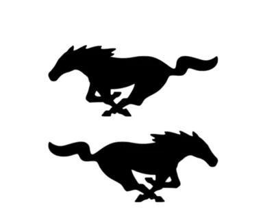 (2) Mustang Ford Running Horse Vinyl Decal Window Sticker Pick Color & Size Foto 1 de 2