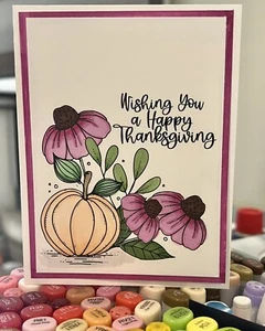 Angie Blom Unity Kartenset Blumen Herbst Kürbis 🎃 Dankbar - Bild 1 von 1