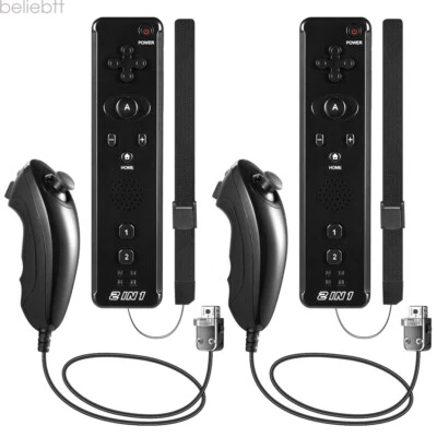 Motion Plus Wii Remote & Nunchuck Controller Set Wireless Gamepad For Wii Wii U - Image 1 of 4