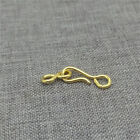 5sets of 925 Sterling Silver Hook and Eye Clasps Gold Plated Infinity Connectors