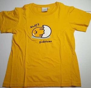 Gudetama Yellow T Shirt Kids Boys Size XS Anime Style Summer Cartoon Fit Egg - Picture 1 of 11