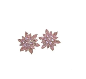 Luxury Cluster Flower Stud Earrings - Picture 1 of 2