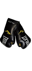 Everlast Elite Boxing Gloves, 14oz, Large, black & yellow - Picture 1 of 3