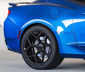 SET 4 20X10 20x11 Staggered 5x120 BLACK Wheels Fit Chevy Camaro RS SS LT ZL1 Z28 - Picture 1 of 3
