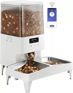 WiFi Automatic Feeder for Cats, Dogs, with App Controlled, with 2 Bowls - Picture 1 of 9