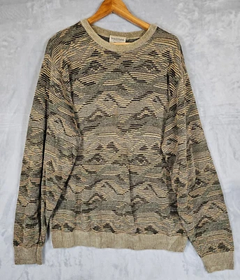 VINTAGE Grandpa Sweater Mens XL Tricots St Raphael Crewneck 90s USA Union Made - Image 1 of 4