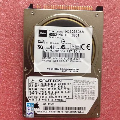 Toshiba MK4025GAS 40 GB 40GB 4200 RPM 2.5" IDE PATA Hard Drive For Laptop HDD - Image 1 of 2