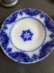 Flow Blue Albany Royal Semi Porcelain England Soup Bowl Johnson Bros - Picture 1 of 7