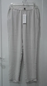 NUEVO CON ETIQUETAS $ 258 Pantalones al tobillo holgados Eileen Fisher SYSTEM seda hueso Georgette PP - Imagen 1 de 9