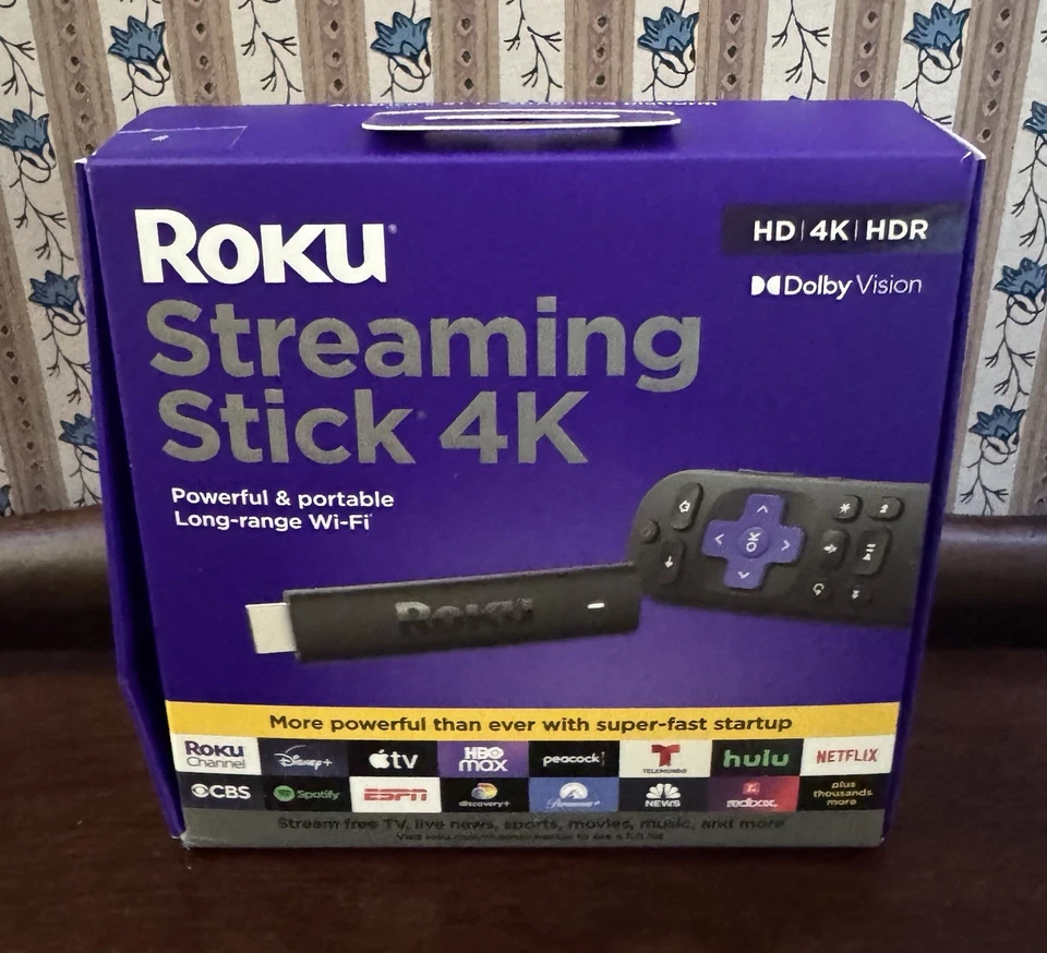 Roku Streaming Stick 4K/HDR Model 3810X Streaming Device with Roku Voice Remote