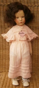 alte KÄTHE KRUSE Puppe / Stoffpuppe NEUE I H / 1 H; Kurbelkopf, Echthaar; 50 cm - Bild 1 von 19