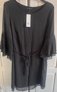 BNWT F&F plus size fully lined retro spot dress with self tie belt size 20 - Picture 1 of 4