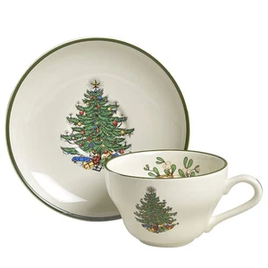 Cuthbertson Christmas Tree  Cup & Saucer 6423184 - Picture 1 of 1