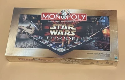 STAR WARS EPISODE 1 MONOPOLY COLLECTOR'S EDITION 1999 3D BOARD GAME New Sealed - Image 1 of 2