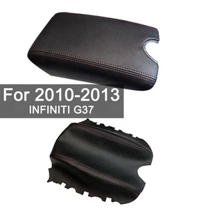 For Infiniti G37 2010-2014 Center Console Lid Leather Armrest Cover Black 1pcs - Picture 1 of 9