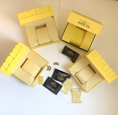 LOT OF 4 INVICTA EMPTY WATCH BOXES And Extension Links - Image 1 of 4
