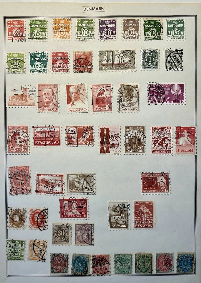 Dinamarca Vintage a Moderno Lote Mezcla Definitivos Bisagras Sobre Papel #DM-05 Foto 1 de 1