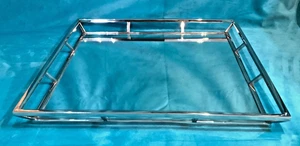 EICHHOLTZ TRAY PECHORA SILVER COLOUR WITH MIRROR IN MIDDLE IDEAL XMAS 🎁 - Picture 1 of 10